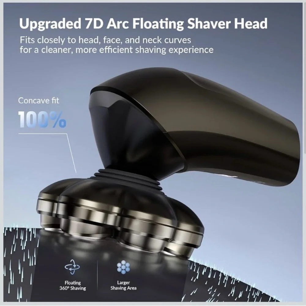 NEW - 7D Arc Electric Shaver for Head & Body, 5-in-1 Upgraded Electric Razor